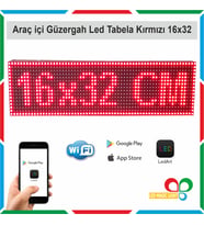 16x32 RGB(Full Renk) Araç içi Güzergah Led Tabela Kayan Yazı