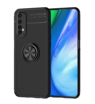 Durukar® Realme 7 Kılıf Range Yüzüklü Silikon - Siyah