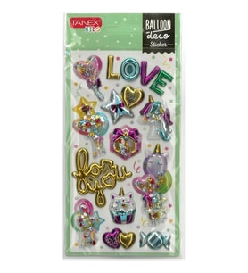 TANEX KIDS TNX-26004 DEKORATİF ETİKETLER - PUFFY BALLON STICKER