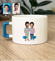 Kişiye Özel Karikatürlü Kankaya Erkek Kardeşe Abiye Hediye Lüks Fincan Doğum Günü Hediyesi