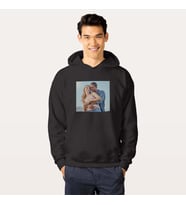 Fotoğraf Baskılı Siyah Sweatshirt