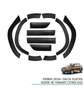 Dacia Duster Uyumlu Dodik Ve Yan Kapı Çıtası Düz 2018+ Parça (Karışık)