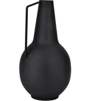 421066 “Mıouskı” Dekoratif Siyah Metal Vazo 39cm Yüksekliğinde