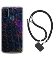 Samsung M21 M22 M23 M30 M31S M32 Kılıf Boyun Askılı Silikon Renkli Prizmalar 1783