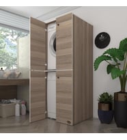 Kenzlife çamaşır-bulaşık makinesi dolabı kapaklı roksana crd 180*70*60 banyo çift katlı arkalıksız