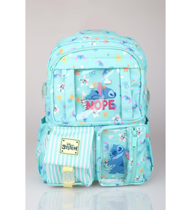 x Dekomus Lisanslı Stitch "Urban Aloha Collection" Özel Tasarım Büyük Boy Okul Çantası "Dekomus Cep Defteri Hediyeli"