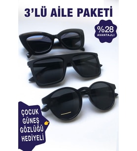 Regina Set Aile Paketi Polarize Güneş Gözlüğü 3 lü