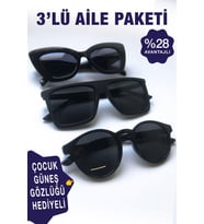 Regina Set Aile Paketi Polarize Güneş Gözlüğü 3 lü