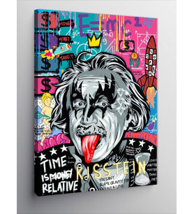 Kanvas Tablo Albert Einstein Pop Art