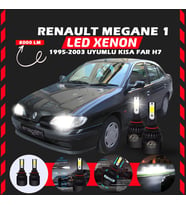 Renault Megane 1 1995-2003 Kısa Far Uyumlu Şimşek Etkili Led Xenon Light Series H7