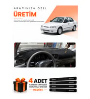 HYUNDAİ ACCENT YUMURTA KASA (1993-1999) Uyumlu Torpido Koruma Örtüsü Oto Kılıfı - Siyah