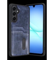 Pilelistore   Samsung Galaxy A17 5G Sara Kartvizitli Deri Kılıf - Lacivert
