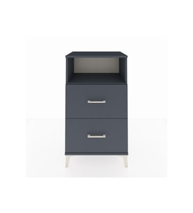 Hyperion Komodin Tek Raflı 2 Çekmeceli 60x44x106 Antrasit-Antrasit