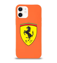 Apple iPhone 12 Mini  Lansman Kılıf Ferrari Tasarımlı Altı Kapalı İçi Kadife Kaplı  Kapak (Şeffaf)