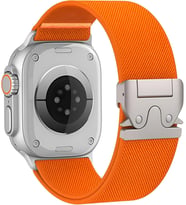 Apple Watch ile Uyumlu Elastik Spor Bileklik 49mm 46mm 45mm 44mm 42mm için Ayarlanabilir Paraşüt Tokalı Naylon Kumaş Kordon Kayış