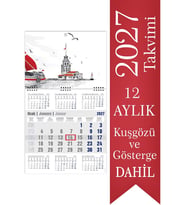 7 Aylık Gemici Takvimi Denizci Duvar Takvimi 33x57 cm