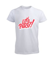 Parti Tasarımlı Tişört (Düz Beyaz)