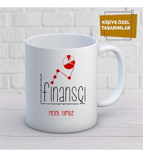 Kişiye Özel İsim Yazılabilir Finansçı Kupa Bardak