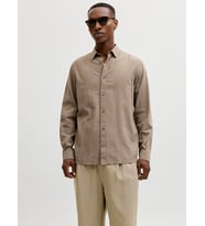 JJESUMMER LINEN BLEND SHIRT L/S SN Falcon
