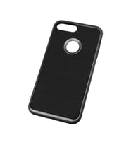Zore iPhone 7 Plus ile Uyumlu Motomo Silikon Kılıf Dark Silver