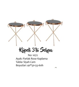 Brc Zigon Küpe13300 Metal Bakır roza renk ayak Kırılmaz Temper Siyah cam El Yapım
