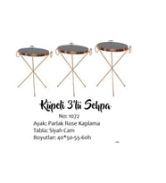 Brc Zigon Küpe13300 Metal Bakır roza renk ayak Kırılmaz Temper Siyah cam El Yapım