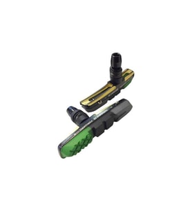 Brakco bisiklet Fren Pabucu M-L55D+955VCR Siyah/Yeşil performans
