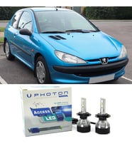 Peugeot 206 Led Xenon Uzun + Kısa Far Ampulü H4 Access Yeni Seri Beyaz 1998-2003