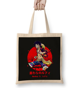 One Piece Monkey D Luffy 02 Bez Çanta Uzun Saplı