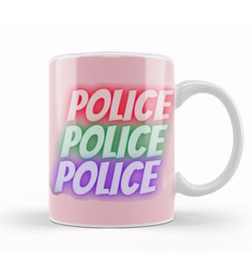 Police Gift İdea Funny Saying Quote Kupa Bardak Porselen