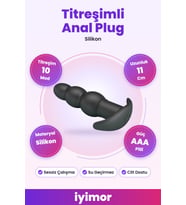 10 Fonksiyonlu Titreşimli Silikon Arka Plug – iyimor