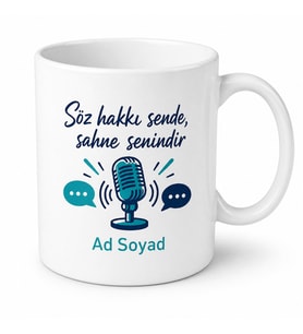 Toplantıda Çok Konuşan Arkadaşa Sunum Uzmanı Söz Hakkı Kupası Hediye Bardak