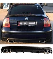 Volkswagen Passat B5 Difüzör Arka Tampon Eki 4 Egzoz Çıkışlı Siyah Lüx Tip