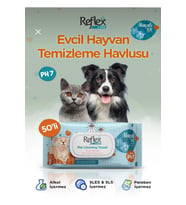 REFLEX CARE EVCİL HAYVANLAR İÇİN ÇOK AMAÇLI HİJYENİK TEMİZLEME HAVLUSU 50'Lİ - A