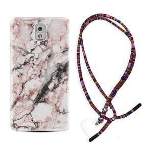 Samsung Note 3 4 5 8 9 20 Ultra 10 Lite Kılıf Boyun Asklı Rasta Silikon Colorfull Marble 2 1389