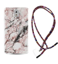 Samsung Note 3 4 5 8 9 20 Ultra 10 Lite Kılıf Boyun Asklı Rasta Silikon Colorfull Marble 2 1389
