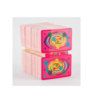Çiçek Desenli Kolye Kartı (Pembe)