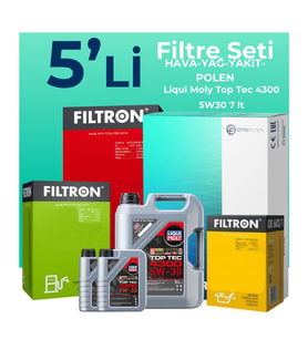 Filtron Nissan Navara 2.3 Dizel Filtre Bakım Seti Liqui Moly Motor Yağlı (2015-2021) 5 Li