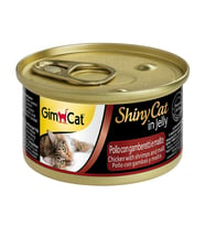 Gimcat Yeni Shinycat Öğünlük Konserve Kedi Maması-Tavuklu Karidesli Malt Özlü 70gr