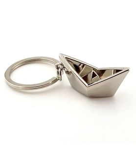 Kağıttan Gemi Kayık Şekilli Origami Tekne Metal Anahtarlık KC053