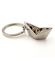 Kağıttan Gemi Kayık Şekilli Origami Tekne Metal Anahtarlık KC053