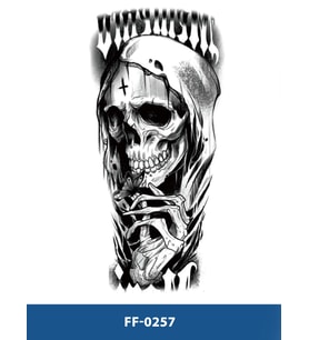 FF-257 ORTA BOY İSKELET DESEN GEÇİCİ DÖVME-TATTO
