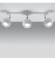 Rsylight Retro Beyaz 180 Derece Hareketli Modern Spor 3 Lü Led spot Avize Beyaz Ampullü