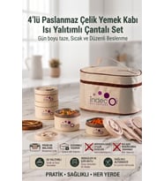 4 Parça Vakumlu Yemek Termosu Beslenme Kutusu