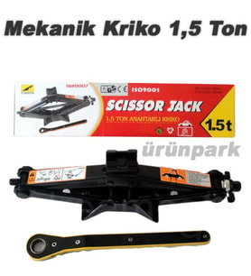 Kriko Scissor Jack Makaslı Mekanik 1.5 Ton Otomatik Kollu (Siyah)