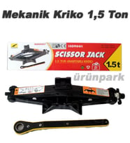 Kriko Scissor Jack Makaslı Mekanik 1.5 Ton Otomatik Kollu (Siyah)