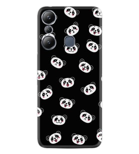 Infınix Hot 20i Kılıf Silikon Desen Özel Seri Panda Suratları 1773