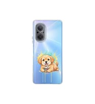 Huawei Nova 9 Se ile Uyumlu Splash Köpek Tasarımlı Şeffaf Silikon Kılıf