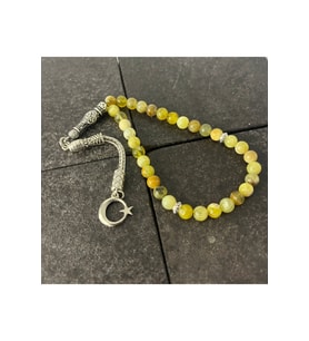 SERTİFİKALI Sarı Opal 6mm 33lük Doğal Taş Tesbih