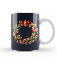 Louis Theroux Christmas Multiface Wreath Kupa Bardak Porselen